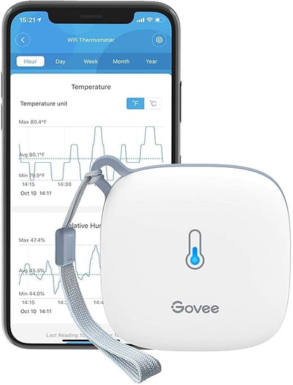 Govee Smart Thermometer Hygrometer, WiFi Humidity Temperature Sensor by Govee