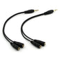 ONXE 2-Pack Gold Plated 3.5mm Stereo Jack Splitter Cable Adapter Connectors by ONXEBornforqualityNeverWasteYourMoney