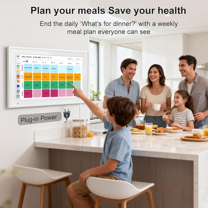 Smart Digital Calendar Family Planner Chore Chart HD Touchscreen Meal Planner & - Image 5