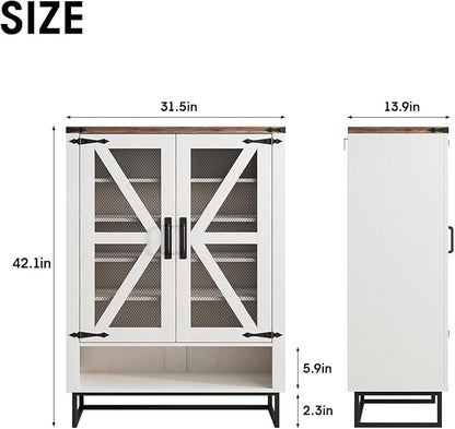Maupvit 42.1" Farmhouse Shoe Cabinet - Image 2
