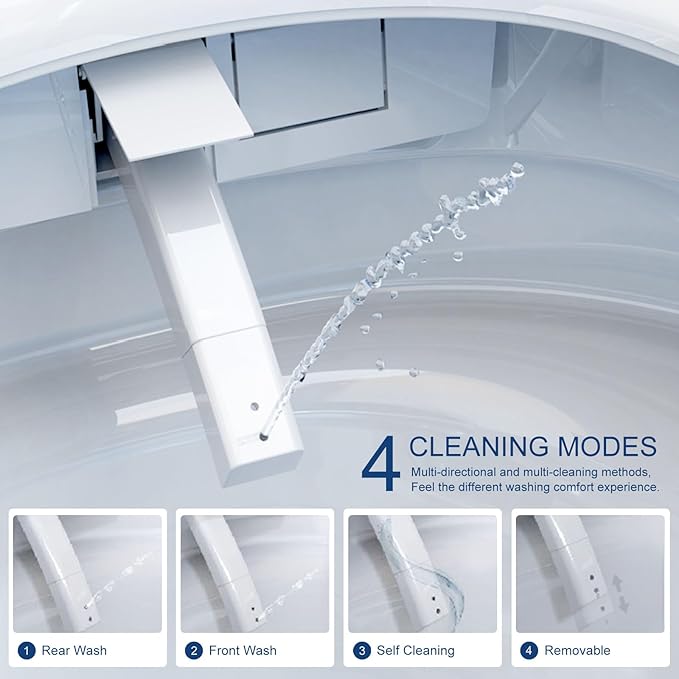Smart Toilet with Bidet – Auto Open/Close Lid, Foot Sensor, Instant Warm Water - Image 6
