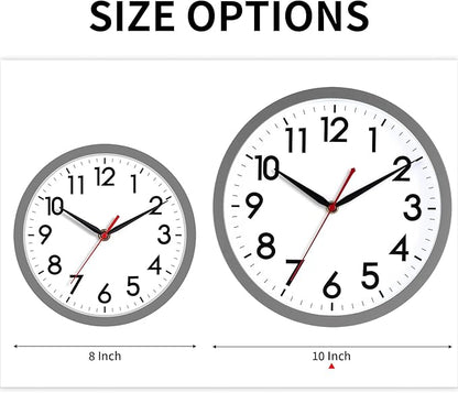 AKCISOT Wall Clock 10 Inch Silent Non-Ticking Modern Clocks Battery Operated - Image 2