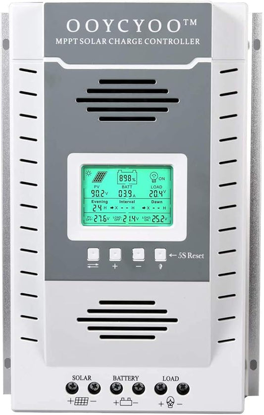 OOYCYOO MPPT Charge Controller 80 amp 12V/24V Auto, 80A Solar Panel Charge by OOYCYOO