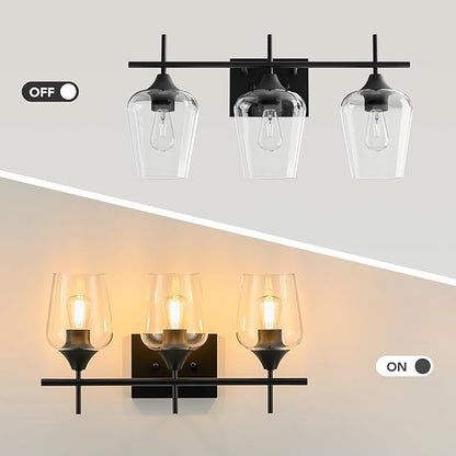 VONLUCE Bathroom Vanity Light, 3 Light Bathroom Light Fixture Over Mirror - Image 3