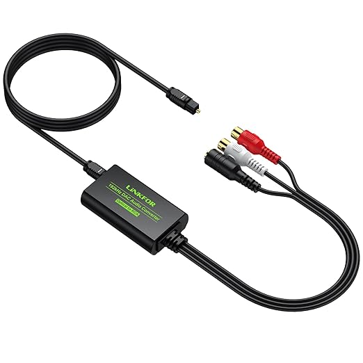 LiNKFOR 192kHz DAC Converter Digital to Analog Converter Digital Optical SPDIF by LiNKFOR