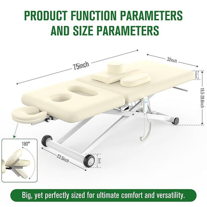 Electric Massage Table, Electric Lift Motor Height adjustable and Manual - Image 2