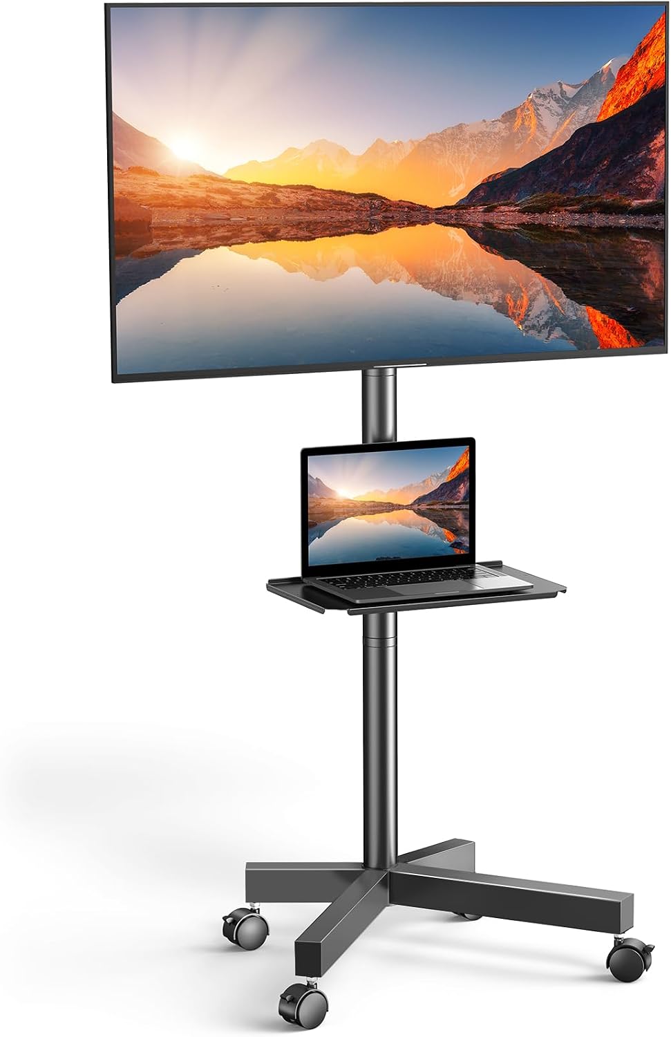 perlesmith rolling tv stand on wheels for 23-65, main product view