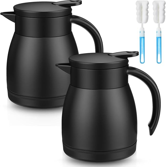 Norme 2 Pcs Thermal Coffee Carafe Insulated Stainless Steel Coffee Carafe by Norme