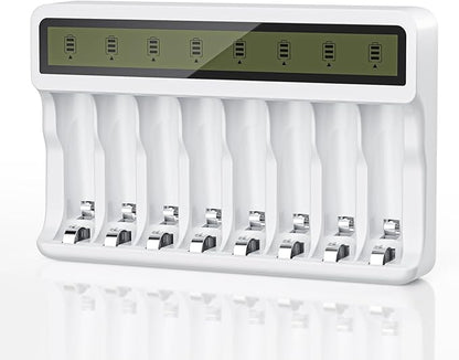Rechargeable Battery Charger, 8 Bay AA AAA Smart Charger by Unknown