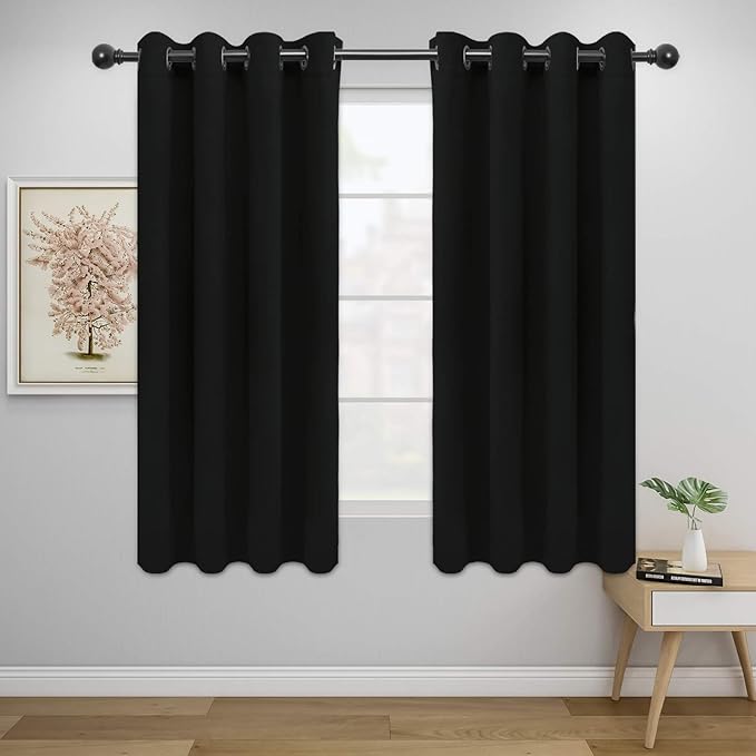 Easy-Going Blackout Curtains for Bedroom, Solid Thermal Insulated Grommet and by Easy-Going