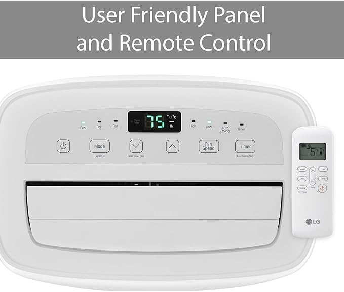 LG 6, 000 BTU Portable Air Conditioner, Cools 250 Sq.Ft., Portable Air - Image 7
