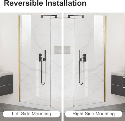 Bathbliss 36" W x 76" H Frameless Shower Glass Panel, 8mm Clear Tempered Glass - Image 5