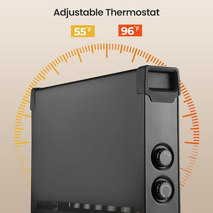 Convection Panel Heater, 1500W Freestanding Portable Space Heater Quick Heat - Image 5