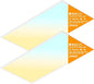 2 Pack 2x4 LED Flat Panel Light Drop Ceiling Office Fixture, Surface Mount Drop by Unknown