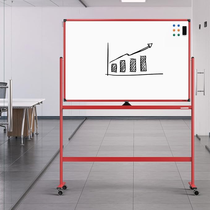 Rolling Whiteboard, 48x32 Inches Dry Erase Board - Image 9