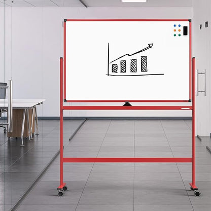 Rolling Whiteboard, 48x32 Inches Dry Erase Board - Image 9