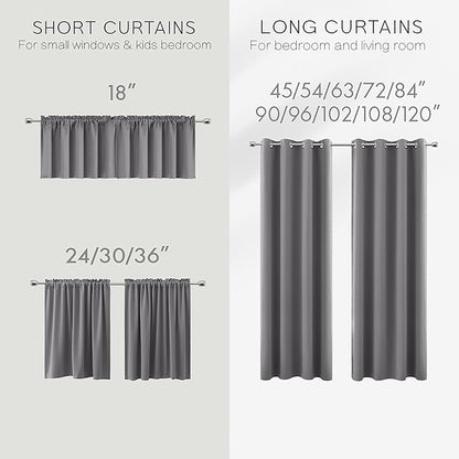 KOUFALL 54 Inch Curtains 2 Panel Set, Light Grey, 42 x 54 Inches Long - Image 5