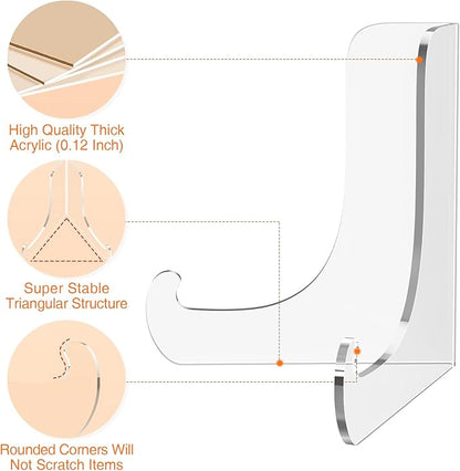 Dooiclear 5 Pack Acrylic Display Stand, Plate Stand - Image 3