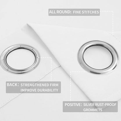 Easy-Going Curtains for Bedroom, Solid Thermal Insulated Grommet and Noise - Image 4