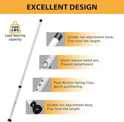 PBHEPJ Sliding Door Security Bar, 18.5-51 inch Adjustable Patio Door Security - Image 4