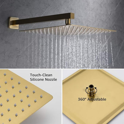 Iriber Brushed Gold Rain Shower System - Image 4