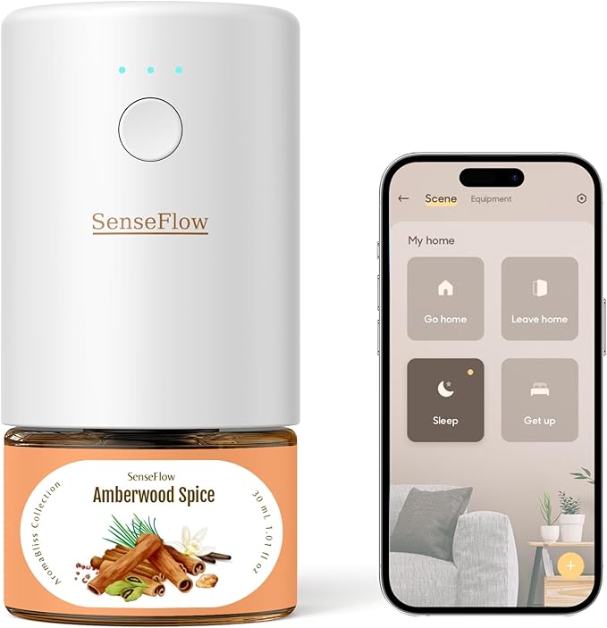 SF101S Pro Smart Plug In Air Freshener, Waterless Essential Oil Diffuser by SenseFlow
