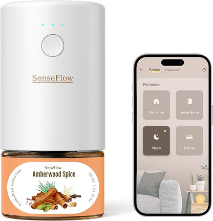 SF101S Pro Smart Plug In Air Freshener, Waterless Essential Oil Diffuser by SenseFlow