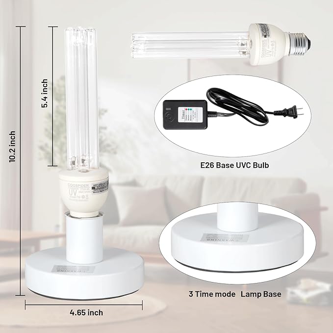 25 Watts UVC Sanitizer Lamp Ozone Free UVC Light Bulb - Image 2