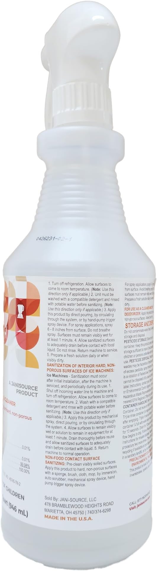 Bussit Clean Foodservice Surface Sanitizer & Cleaner, Spray and Wipe, Kills - Image 4