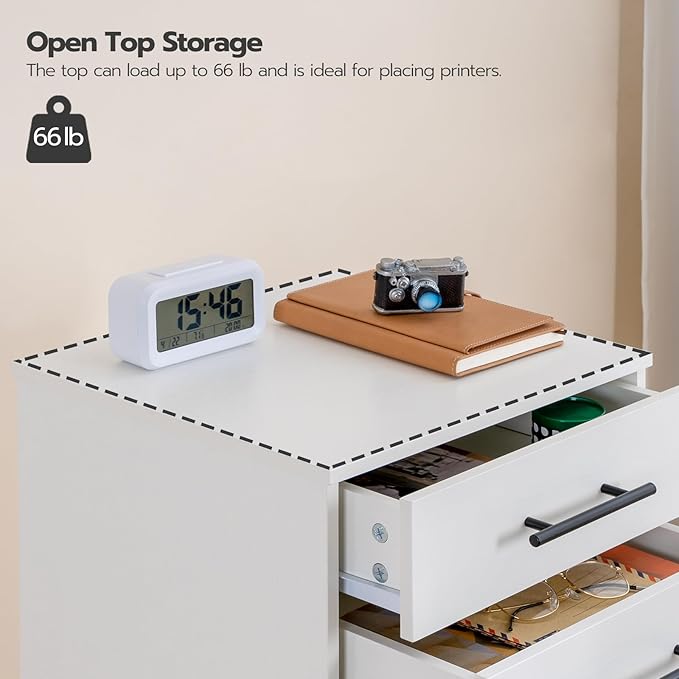 HOOBRO 7-Drawer File Cabinet, Wooden Office Cabinet - Image 8
