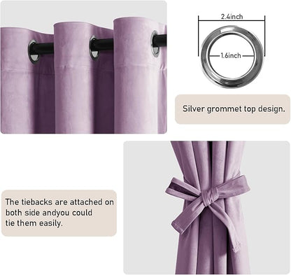 JIUZHEN Velvet Blackout Curtains - Image 2