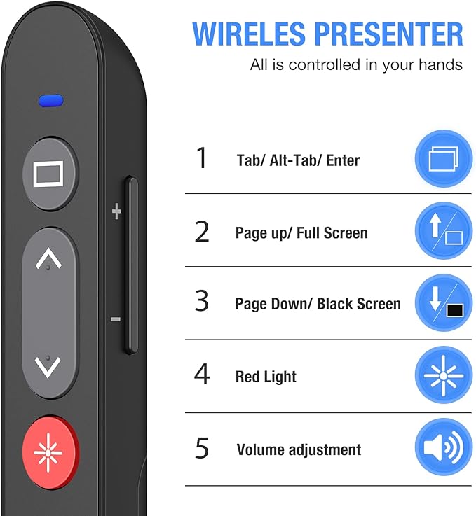 NinjajoyOX Presentation Clicker, Wireless Presenter Clicker - Image 3