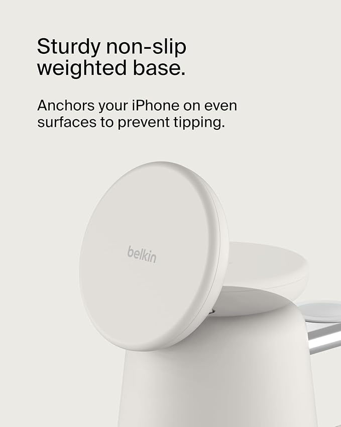 Belkin 2-in-1 MagSafe Wireless Charging Dock 15W Fast Charge iPhone Charger - Image 4