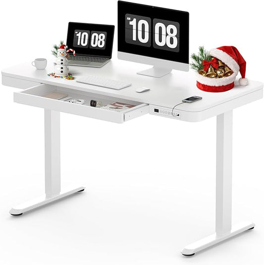 SANODESK Standing Desk with Drawer, Electric Height Adjustable Home Office Desk by sanodesk