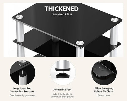 FITUEYES 4-Tier Media Stand Audio/Video Component Cabinet - Image 5