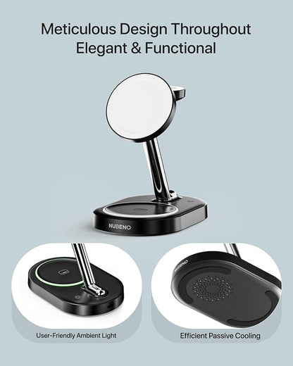 Nubeno Fast Charging Station for Magsafe Apple Devices, Wireless Charger - Image 4