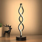 NUÜR Infinity Spiral LED Table Lamp Black, Dimmable Metallic Bedside Lamp by NU%C3%9CRLightning