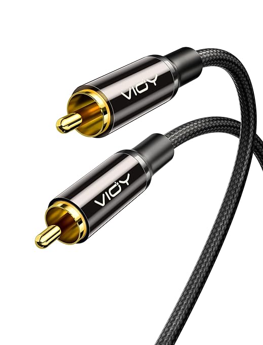 VIOY Coaxial Digital Audio Cable, Subwoofer Cable RCA Male to Male HiFi 5.1 by VIOY