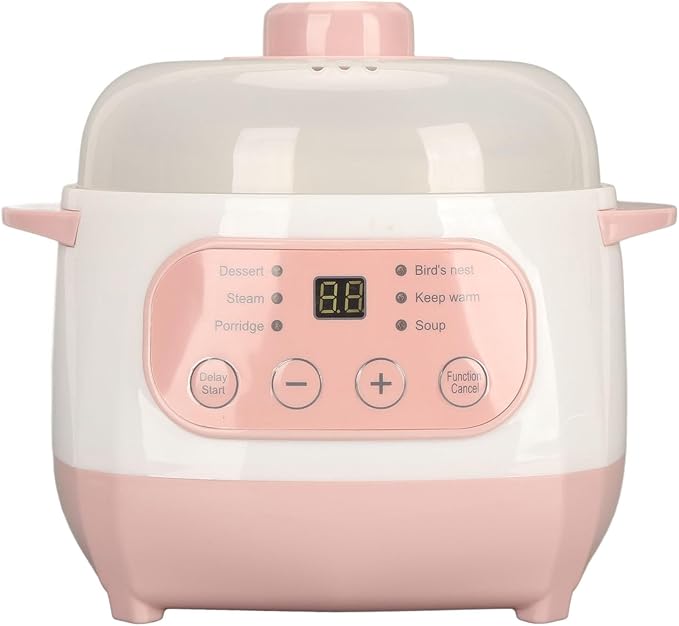 1L Ceramic Electric Stew Pot, 200W Cooker, Electric Cooking Pot by Haofy