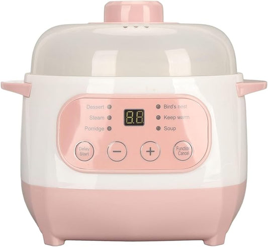 1L Ceramic Electric Stew Pot, 200W Cooker, Electric Cooking Pot by Haofy