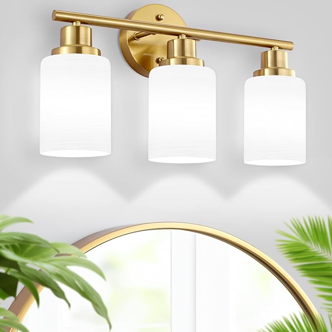 Guliaofo 3-Light Bathroom Light Fixtures, Vanity Lights - Image 8