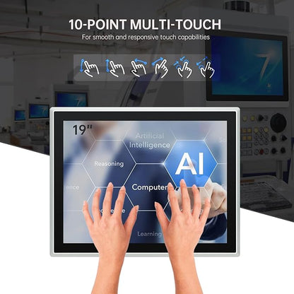 19-Inch Industrial Embedded Panel PC, Ratio 4:3 Multi-Touchscreen-Monitor - Image 2