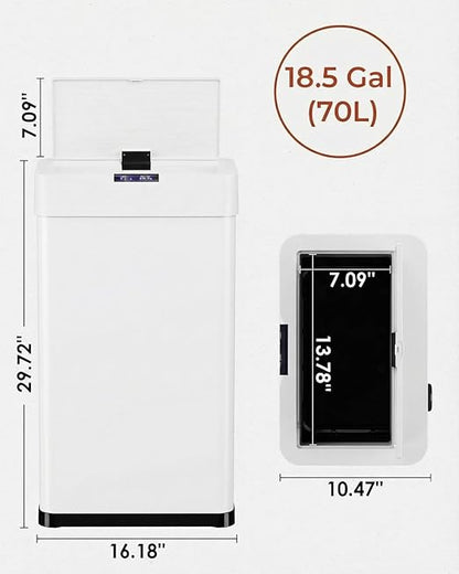TLSUNNY 18.5 Gallon Motion Sensor Trash Can, Touchless Automatic Garbage Can - Image 2