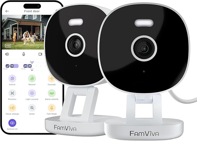 2K Security Camera Wired, Outdoor/Indoor by FamViva