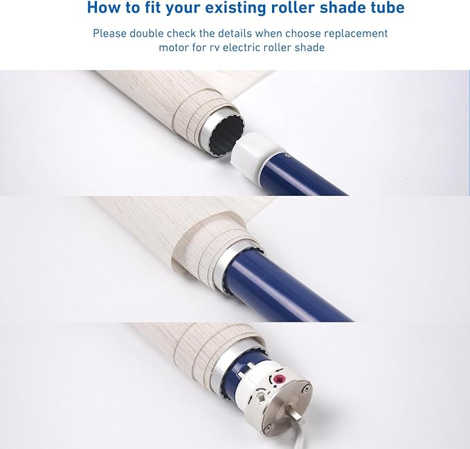 Rollerhouses DM25DS 12V RV Electric Roller Shade Replacement Motor RV Motorized - Image 7