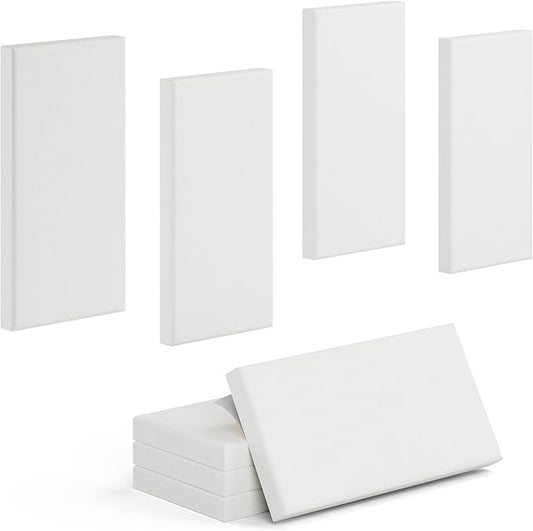 4 Pack High-Density Core with Fabric Cover Acoustic Panels – 24×12×2 In by Amantech