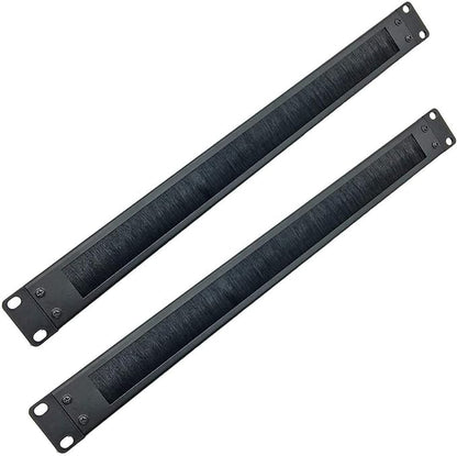 Jingchengmei 2 Pack-1U Brush Panel 19-inch Rack Mount Disassembled Cable by JINGCHENGMEI