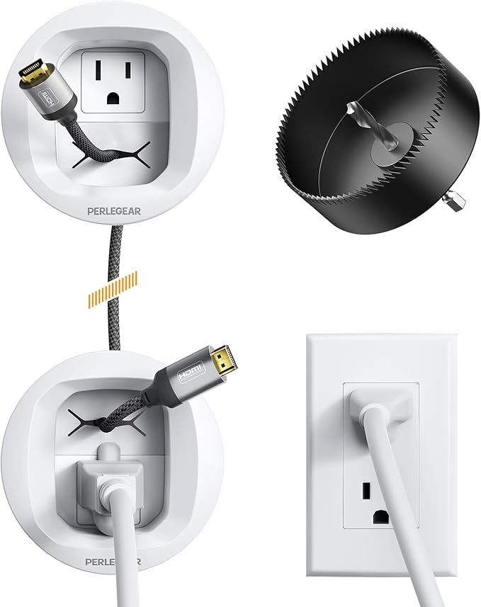 Perlegear in-Wall Cable Management Kit, TV Cord Hider by Perlegear