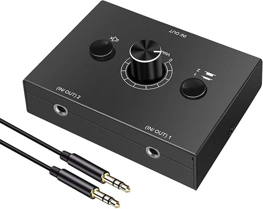 3.5mm Stereo Audio Switch Audio Switcher Passive Speaker Headphone Manual by YDF