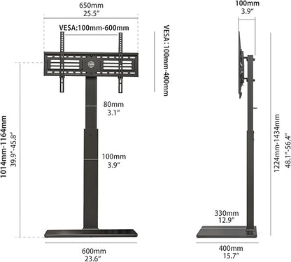 FITUEYES Swivel Floor TV Stand - Image 7